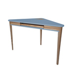  ASHME Corner Desk 114x85x85cm - Gentle Blue