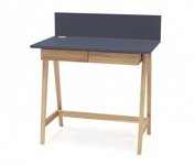 LUKA Ashwood Writing Desk 110x50cm with Drawer / Graphite